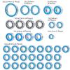 RC Car Parts Compatible with Axial for SCX10 1/10 RC Crawler Car Upgrade Parts 38Pcs Wheel Hub Sealed Bearing Kit view 3
