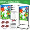 2025 New Upgrade Metal Football Toss Game with 4 Inflatable Balls Throwing Target Games Football Gifts for Boys 8-12, Target Practice for Kids Ages 3+ Sports and Outdoors Toys for Family Fun Play view 2