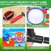 2025 New Upgrade Metal Football Toss Game with 4 Inflatable Balls Throwing Target Games Football Gifts for Boys 8-12, Target Practice for Kids Ages 3+ Sports and Outdoors Toys for Family Fun Play view 4