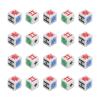 6 Sided Poker Dice, 20 Pieces Acrylic Game Dice Set Square Corner Accessory Portable Rectangle Playing Tools for Poker Games Party Supplies Birthday Party view 1