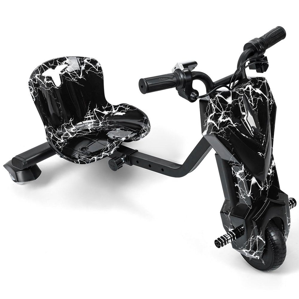 AMAMIA 9 MPH Electric Powered Tricycle, 360 Drifting Trike Ride-On,Kid Ride on Tricycles,Big Wheel Drifting Tricycle for Ages 8+, Ride-On Kids Tricycle with Adjustable Seat US Plug