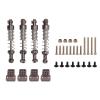 2Pair RC Shock Absorber, 60mm/2.4in Metal Universal Shocks Absorber Damper Set with 2mm / 0.1in Hole Shock Mount for WPL C14 RC Car Upgrade Parts (Titanium) view 2