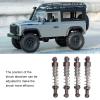 2Pair RC Shock Absorber, 60mm/2.4in Metal Universal Shocks Absorber Damper Set with 2mm / 0.1in Hole Shock Mount for WPL C14 RC Car Upgrade Parts (Titanium) view 4