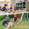 Flexible Race Car Track 15 Ft Starter Set with Suction Cups, Rolls Up Portable Race Track Compatible with Diecast 1/64th Car, Suitable for Home, Beaches, Parks, and Lawn view 3