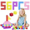 Veneibe Magnetic Blocks Large, 56PCS 1.42in Magnetic Building Blocks for Kids Ages 4-8, STEM Sensory Travel Autism Montessori Toys for Toddlers, Learning Construction Magnetic Cubes for Birthday Gift view 1