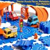 96PCS Puzzles Track Cars Toys for Kids Age 3-8 8-13, 4-Tier Race Track with 3 Cars, Toddler Educational Floor Puzzle Car Games Toys for Toddlers, Boys and Girls, 5 6 7 8 9 10 Years Old Birthday Gift view 4