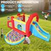 Anypool 9 in 1 Inflatable Bounce House Kid Trampoline with Tall Slide, Ball Pit Pool, Skill Soccer, Throwing Sandbags Game, for Home Party or Outdoor Ages 3-10 with 520W Blower 190"x138"x76" view 3