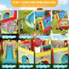 Anypool 9 in 1 Inflatable Bounce House Kid Trampoline with Tall Slide, Ball Pit Pool, Skill Soccer, Throwing Sandbags Game, for Home Party or Outdoor Ages 3-10 with 520W Blower 190"x138"x76" view 4