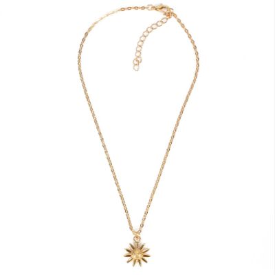 ZYIBPMSJKQCFK Vintage Flower Pendant Bohemian Necklace,golden,40+7cm