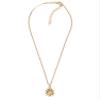 ZYIBPMSJKQCFK Vintage Flower Pendant Bohemian Necklace,golden,40+7cm view 1