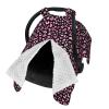 Pink and Black Leopard Baby Car Seat Stroller Canopy Cover Newborn Infant Car Seats Covers Mom Nursing Breastfeeding Carrier Carseat Wind Proof Baby Carseat Sunshade Covers view 2