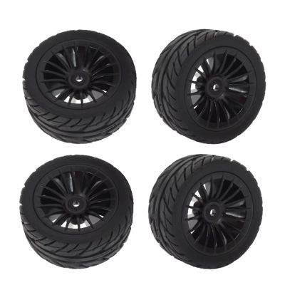Compatible with SG1603 for SG1604 SG 1603 for UDIRC UD1601 UD1602 UD1603 UD1604 1/16 RC Car Upgrade Parts 4Pcs Rubber Tires Tyre Wheel RC Car Tyre Hub Wheels