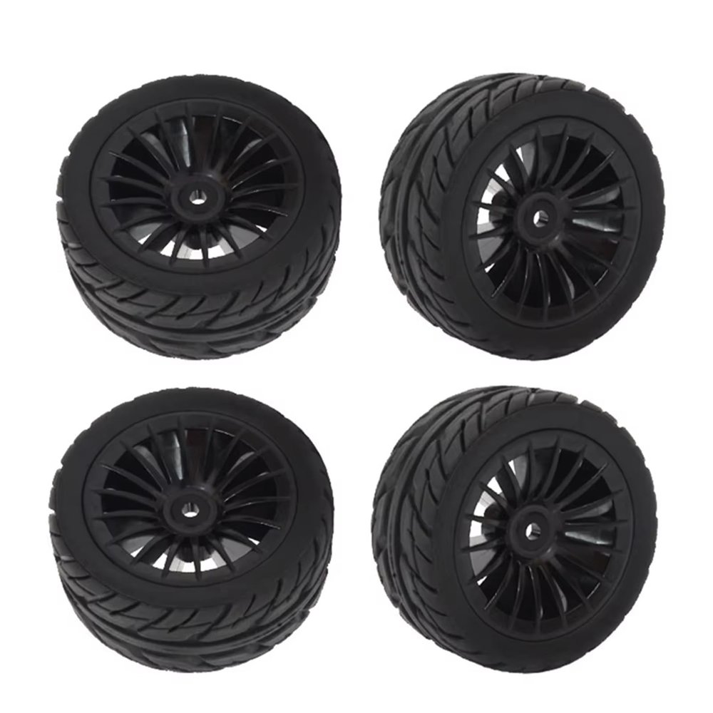 Compatible with SG1603 for SG1604 SG 1603 for UDIRC UD1601 UD1602 UD1603 UD1604 1/16 RC Car Upgrade Parts 4Pcs Rubber Tires Tyre Wheel RC Car Tyre Hub Wheels