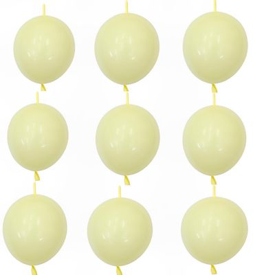 100 Pcs Link Balloon Linking Balloon 6 Inch Quick Link Latex Balloonfor Wedding, Birthday, Bridal Shower, Halloween, Christmas, Party Festival Decorations (Yellow-6in)