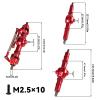 RC car Front Rear axle Compatible with WPL B16 B36 for FAYEE for JJRC 1/16 RC Car Upgrade Parts Metal Front Middle Rear Axle Assemblies Six Wheel Drive(Red) view 4