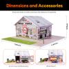 1/64 Diorama,Display Case for Hot Wheels Garage with LED,Storage Case Compatible with Hot Wheels&Matchbox Cars,1/64 Scale Diecast Car Display, Warehouse Scene (NO Cars) view 4