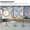 EXCLURA Adjustable Height Drone Obstacle Hoop Weatherproof, RC FPV Racing Training Loop Gate with Triangular Base, Avoidance Quadcopter Crossing Rings(Deep Coffee,40cm(15 3/4")) view 4
