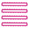 4pcs Mahjong Rule Finder, Bright Acrylic Scalloped Line Reader and Card Guide Mahjong Rules Helper Accessories for Beginner Players (Pink) view 1
