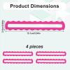4pcs Mahjong Rule Finder, Bright Acrylic Scalloped Line Reader and Card Guide Mahjong Rules Helper Accessories for Beginner Players (Pink) view 2