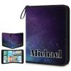 BAGVERAFY Personalized Galaxy 4 Pocket Trading Card Binder Hold 400 Cards Collection Binder for MTG, TCG, Sports & Game Cards, Customized Gifts, Space Star view 1