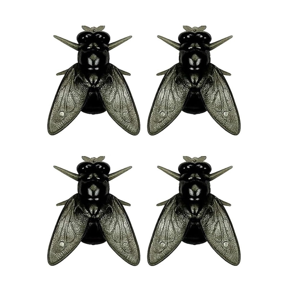 2 Pair Realistic Fly Earrings,Abstract House Fly Earrings,Create Unique Simulated Animal Earring,Novelty Prank Gift(Black*2)
