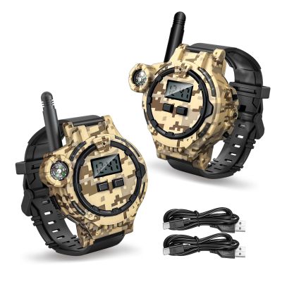 Rechargeable Walkie Talkies for Kids, Two-Way Radio Walky Talky with Flashlight Children Long Range, 2 Pack Interphone Toy for Kids Age 6-12 Outdoor Game for Kid Ages 4-8 Gifts for Boy