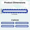 4pcs Mahjong Rule Finder, Bright Acrylic Scalloped Line Reader and Card Guide Mahjong Rules Helper Accessories for Beginner Players (Blue) view 2
