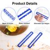 4pcs Mahjong Rule Finder, Bright Acrylic Scalloped Line Reader and Card Guide Mahjong Rules Helper Accessories for Beginner Players (Blue) view 4