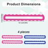 4pcs Mahjong Rule Finder, Bright Acrylic Scalloped Line Reader and Card Guide Mahjong Rules Helper Accessories for Beginner Players (Pink, Blue) view 2
