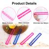 4pcs Mahjong Rule Finder, Bright Acrylic Scalloped Line Reader and Card Guide Mahjong Rules Helper Accessories for Beginner Players (Pink, Blue) view 4