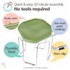 MEKA Large 38"x38" Tuff Tray Set Olive Green, Activity Sensory Tray Plus Stand Children, Outdoor Play Sand and Water Table for Toddlers and Kids, Toy Boys Girls view 2
