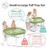 MEKA Large 38"x38" Tuff Tray Set Olive Green, Activity Sensory Tray Plus Stand Children, Outdoor Play Sand and Water Table for Toddlers and Kids, Toy Boys Girls view 3