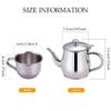sdybjml Kids Tea Set Includes Portable 330ml Stainless Steel Long Spout Teapot with Filter Screen and 4 70ml Cups for Children Camping Home Gifts Small Teapot view 3