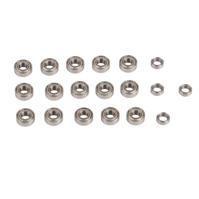 19Pcs Sealed Bearing Kit RC Car Metal Wheel Bearings for 1/10 2wd Slash Stampede Rustler High Quality Stainless Steel Durable Lightweight Fast Speed Blue 5x11x4mm 5x8x2.5mm