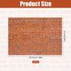 12 Pcs Dollhouse Wallpaper Miniature Dollhouse Accessories Peel and Stick Self Adhesive Miniature Wallpaper Flooring for DIY Doll House Mini Room Decoration Craft Projects 8.3" x 11.7" (Red Brick) view 2