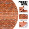 12 Pcs Dollhouse Wallpaper Miniature Dollhouse Accessories Peel and Stick Self Adhesive Miniature Wallpaper Flooring for DIY Doll House Mini Room Decoration Craft Projects 8.3" x 11.7" (Red Brick) view 3