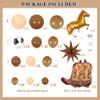 104pcs Western Cowboy Balloon Garland Arch Kit with Foil Horse, Boots & Brown Star, 18/12/10/5 Inch Coffee Nude Caramel Cow Print Latex for Boy Baby Shower, My First Rodeo Birthday Party view 2