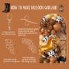 104pcs Western Cowboy Balloon Garland Arch Kit with Foil Horse, Boots & Brown Star, 18/12/10/5 Inch Coffee Nude Caramel Cow Print Latex for Boy Baby Shower, My First Rodeo Birthday Party view 4