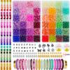 1500 Pieces 5 * 8mm Abacus Glass Beads for Jewelry Making,48 Colors Special Glass Beads Friendship Beads for Bracelet Necklaces Making and DIY Crafts,Great Gifts for 6-Year-Old Girls view 1