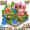 Annexfun Magnetic Blocks - 300PCS Magnetic Building Blocks Road Forest Magnetic Cubes - Sensory Toys for Montessori Toddler Birthday Gifts -STEM Construction Toys for Kids Ages 3+ for Boy & Girl view 1