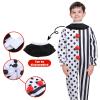 4PCS Kids Scary Clown Costumes, Killer Clown Jumpsuit Outfits with Mask Knife Gloves Halloween Props (Jumpsuit, Large) view 2