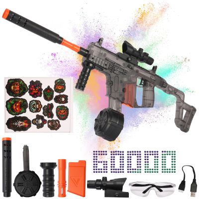 Gel Ball Blaster with 12 Cool Stricks Transparent Version Electric Toys Powerful 160 Fps 70ft 10 Rs Per Seconds High Speed Automatic Splatter Ball Blaster Science Style Product for Age 14+