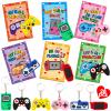 28PCS Video Game Keychains Valentines Day Cards for Kids School Valentine Gifts for Kids Classroom Party Favors Funny Preschool Valentine's Day Exchange Cards for Toddler Class Boy Girl Treat Bulk view 1