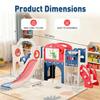 12-in-1 Toddler Slide Set,Kids & Baby Slide for Toddlers 1-3, Indoor Playground with Swing, Basketball Hoop, Climber, Tunnel & Storage Toddler Outdoor Playset for Children (Red) view 2
