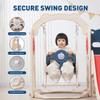 12-in-1 Toddler Slide Set,Kids & Baby Slide for Toddlers 1-3, Indoor Playground with Swing, Basketball Hoop, Climber, Tunnel & Storage Toddler Outdoor Playset for Children (Red) view 4