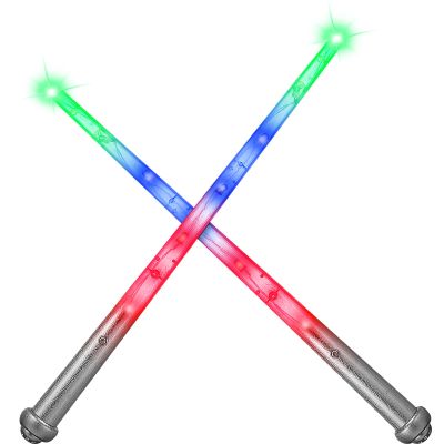 Gejoy 2 Piece Light up Wand for Kids Magic Wizard Witch Wand Princess Fairy Wands Sound Toy Cosplay Props(Clear Style,Silver)