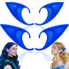 4Pcs Blue Pixie Elf Ears,Fairy Elven Ear Cosplay for Halloween Christmas Costume Accessories Party Favors Dress Up Photo Prop view 1
