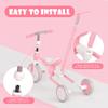 KORIMEFA 5-in-1 Tricycle for Toddlers 1-3, Toddler Bike with Push Handle & Removable Pedals, Adjustable Seat Toddler Tricycle, Easy Assembly, Pink view 3