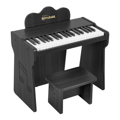 NOVATAGE Kids Piano Keyboard, 37 Keys Wood Digital Piano for Kids, Mini Baby Piano Toy, Music Educational Instrument Toy for 2+ Girls and Boys (Black)