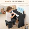 NOVATAGE Kids Piano Keyboard, 37 Keys Wood Digital Piano for Kids, Mini Baby Piano Toy, Music Educational Instrument Toy for 2+ Girls and Boys (Black) view 4